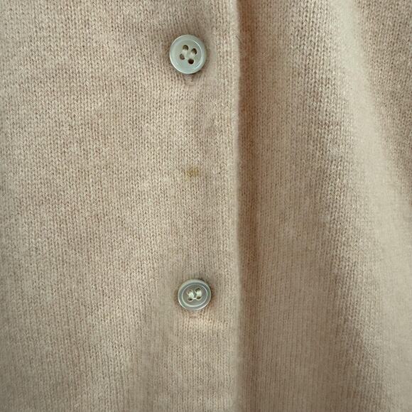 Sutton Studio Cardigan Sweater Womens Medium Pink 100% Cashmere Button Front - Picture 4 of 11